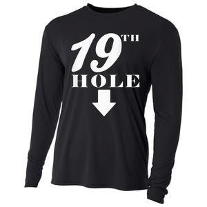 19th Hole With Arrow Funny Golfer Joke Cooling Performance Long Sleeve Crew