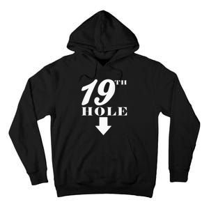 19th Hole With Arrow Funny Golfer Joke Tall Hoodie