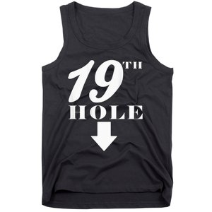 19th Hole With Arrow Funny Golfer Joke Tank Top