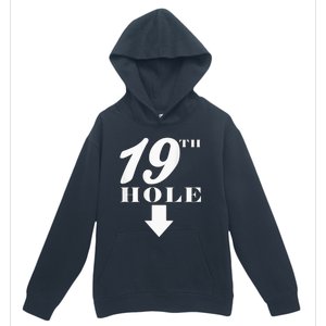 19th Hole With Arrow Funny Golfer Joke Urban Pullover Hoodie