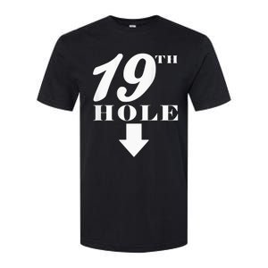 19th Hole With Arrow Funny Golfer Joke Softstyle CVC T-Shirt