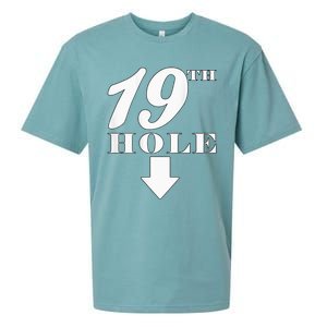 19th Hole With Arrow Funny Golfer Joke Sueded Cloud Jersey T-Shirt