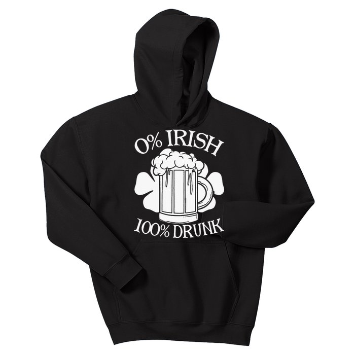 1 Irish 100 Drunk Beer Lover Happy St Patrick Day Kids Hoodie