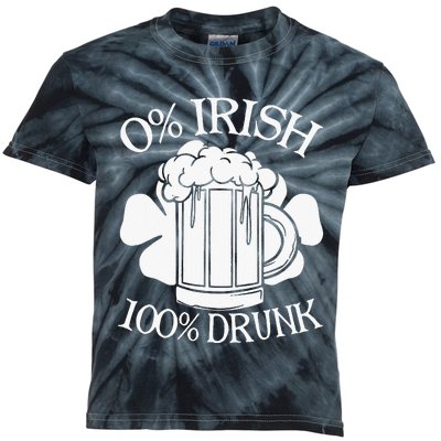 1 Irish 100 Drunk Beer Lover Happy St Patrick Day Kids Tie-Dye T-Shirt