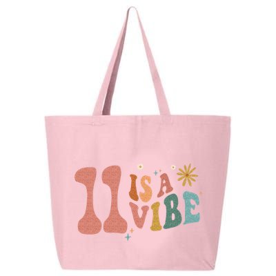 11 Is A Vibe Girls 11th Birthday Eleven Pink Boho Hippie 25L Jumbo Tote