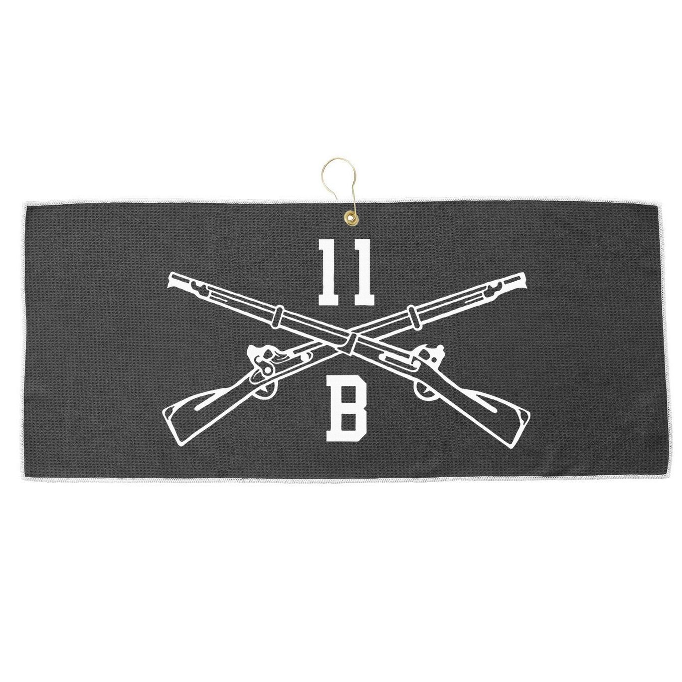 11b Infantryman Crossed Rifles Large Microfiber Waffle Golf Towel