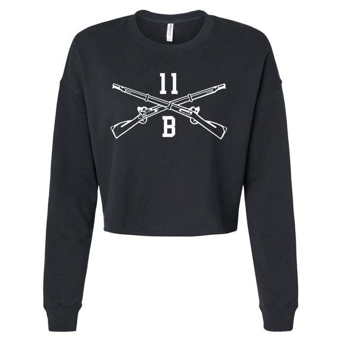 11b Infantryman Crossed Rifles Cropped Pullover Crew