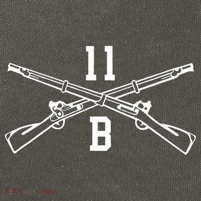 11b Infantryman Crossed Rifles Cotton Canvas Backpack