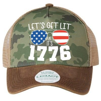 1776 Independence Day 4th Of July Legacy Tie Dye Trucker Hat