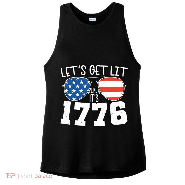 1776 Independence Day 4th Of July Ladies PosiCharge Tri-Blend Wicking Tank
