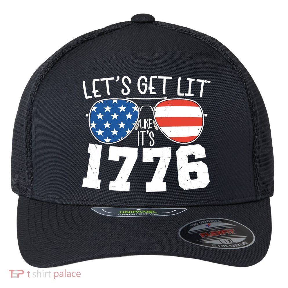 1776 Independence Day 4th Of July Flexfit Unipanel Trucker Cap
