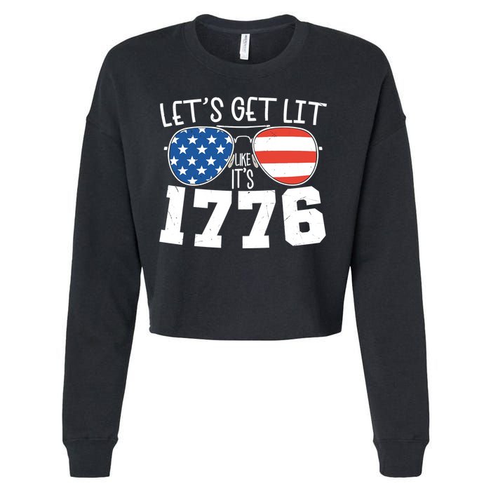 1776 Independence Day 4th Of July Cropped Pullover Crew