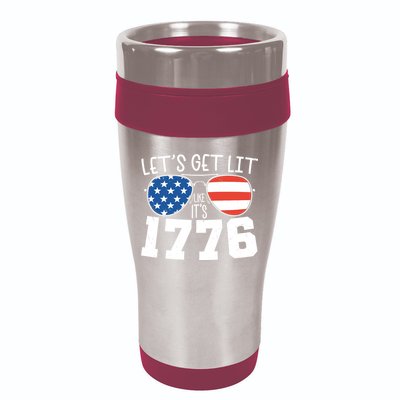 1776 Independence Day 4th Of July 16oz Travel Tumbler