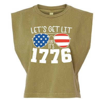 1776 Independence Day 4th Of July Garment-Dyed Women's Muscle Tee