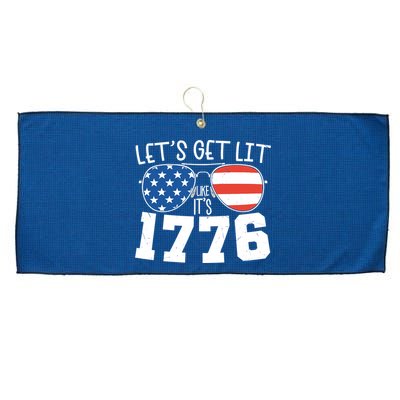 1776 Independence Day 4th Of July Large Microfiber Waffle Golf Towel