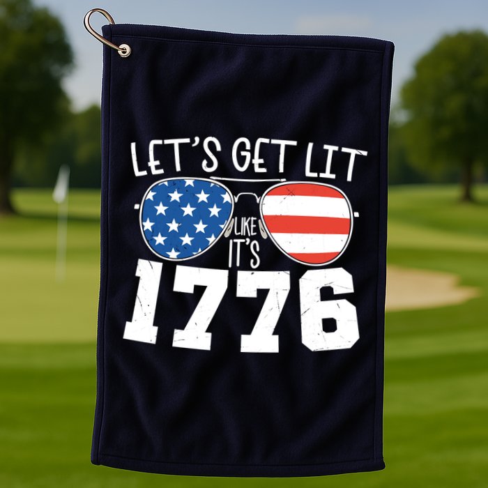 1776 Independence Day 4th Of July Golf Towel