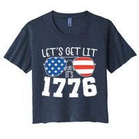 1776 Independence Day 4th Of July Women's Crop Top Tee