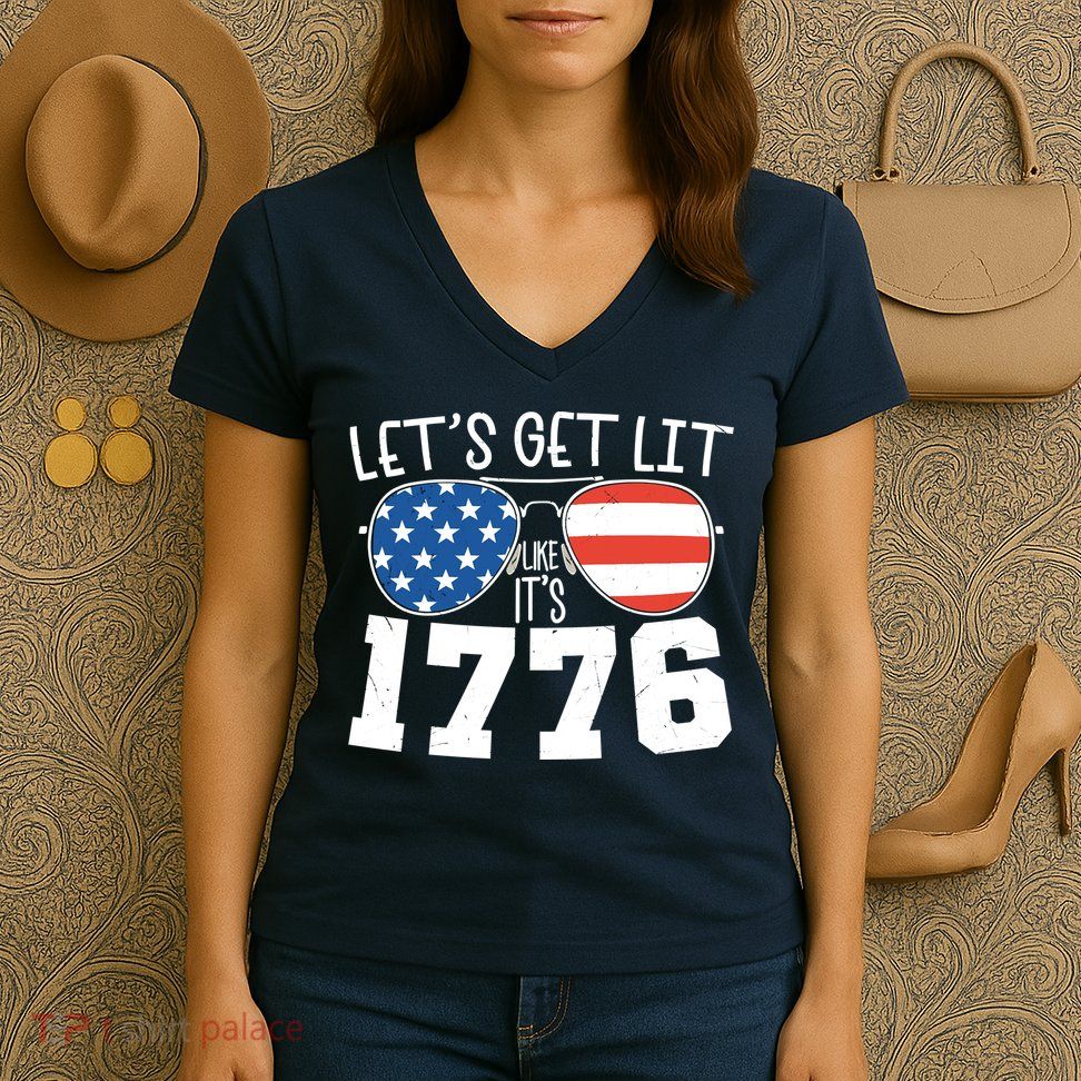 1776 Independence Day 4th Of July Women's V-Neck T-Shirt