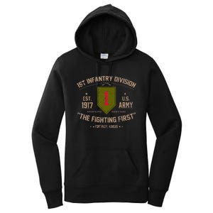 1st Infantry Division Veteran The Fighting First Women's Pullover Hoodie