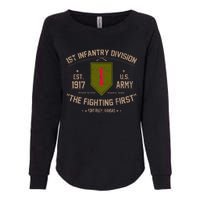 1st Infantry Division Veteran The Fighting First Womens California Wash Sweatshirt