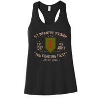 1st Infantry Division Veteran The Fighting First Women's Racerback Tank