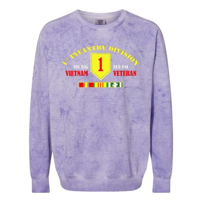 1st Infantry Division Vietnam Veteran, The Big Red One Colorblast Crewneck Sweatshirt