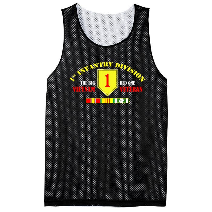 1st Infantry Division Vietnam Veteran, The Big Red One Mesh Reversible Basketball Jersey Tank