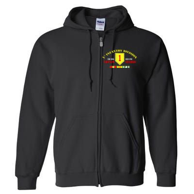 1st Infantry Division Vietnam Veteran, The Big Red One Full Zip Hoodie