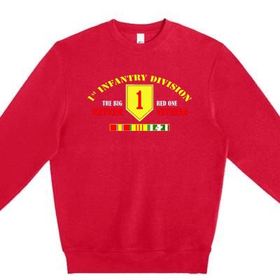 1st Infantry Division Vietnam Veteran, The Big Red One Premium Crewneck Sweatshirt