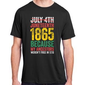 1865 Is Freedom Day My Ancestors Not Free In 1776 Juneteenth Adult ChromaSoft Performance T-Shirt