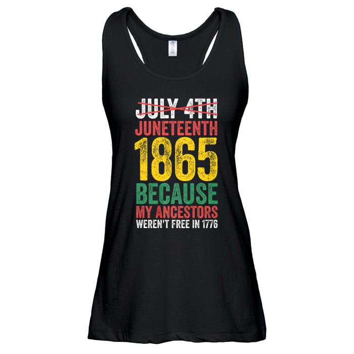 1865 Is Freedom Day My Ancestors Not Free In 1776 Juneteenth Ladies Essential Flowy Tank