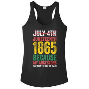 1865 Is Freedom Day My Ancestors Not Free In 1776 Juneteenth Ladies PosiCharge Competitor Racerback Tank