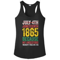 1865 Is Freedom Day My Ancestors Not Free In 1776 Juneteenth Ladies PosiCharge Competitor Racerback Tank