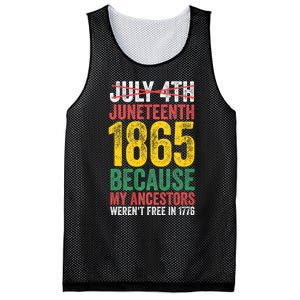 1865 Is Freedom Day My Ancestors Not Free In 1776 Juneteenth Mesh Reversible Basketball Jersey Tank