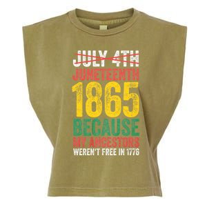 1865 Is Freedom Day My Ancestors Not Free In 1776 Juneteenth Garment-Dyed Women's Muscle Tee