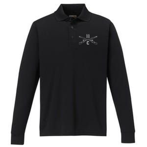 11c Infantry Mortarman Crossed Rifles Performance Long Sleeve Polo