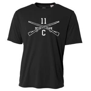 11c Infantry Mortarman Crossed Rifles Cooling Performance Crew T-Shirt