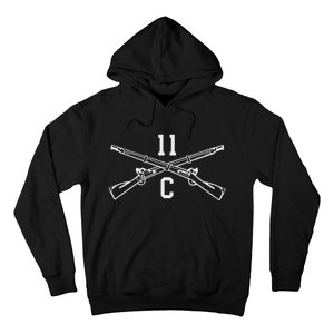 11c Infantry Mortarman Crossed Rifles Hoodie