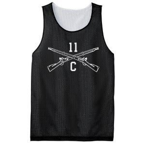 11c Infantry Mortarman Crossed Rifles Mesh Reversible Basketball Jersey Tank