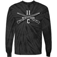 11c Infantry Mortarman Crossed Rifles Tie-Dye Long Sleeve Shirt