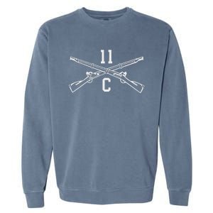 11c Infantry Mortarman Crossed Rifles Garment-Dyed Sweatshirt