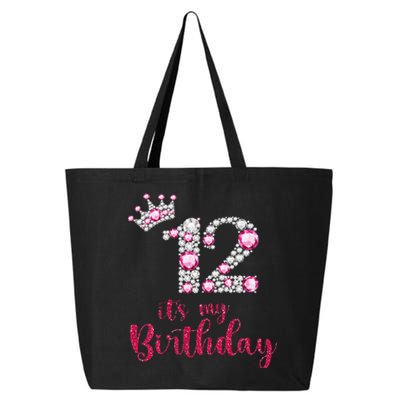 12 Its My Birthday 12th Birthday 12 Years Old Bday 25L Jumbo Tote