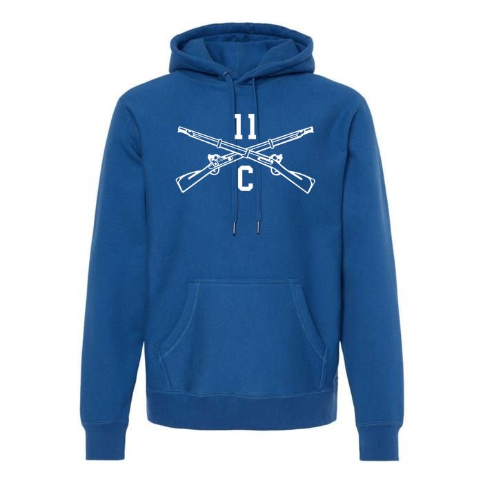 11c Infantry Mortar Crossed Rifles Gift Premium Hoodie