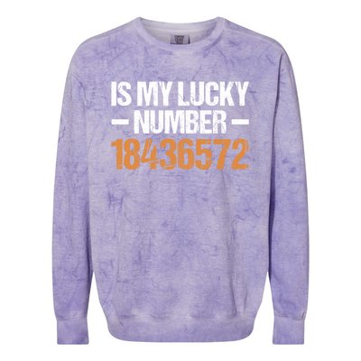 18436572 Is My Lucky Number V8 Engine Gift Colorblast Crewneck Sweatshirt