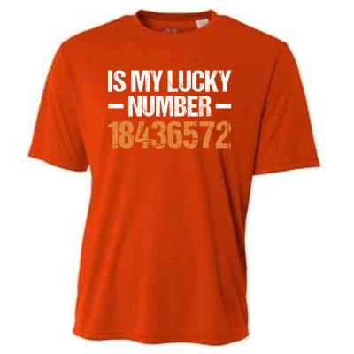 18436572 Is My Lucky Number V8 Engine Gift Cooling Performance Crew T-Shirt