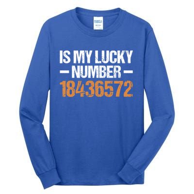 18436572 Is My Lucky Number V8 Engine Gift Tall Long Sleeve T-Shirt