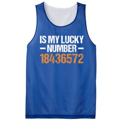 18436572 Is My Lucky Number V8 Engine Gift Mesh Reversible Basketball Jersey Tank