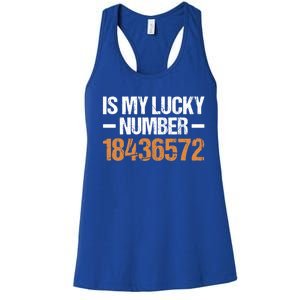 18436572 Is My Lucky Number V8 Engine Gift Women's Racerback Tank