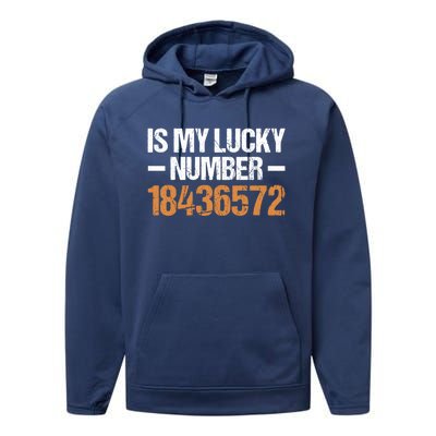 18436572 Is My Lucky Number V8 Engine Gift Performance Fleece Hoodie