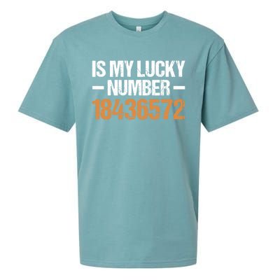 18436572 Is My Lucky Number V8 Engine Gift Sueded Cloud Jersey T-Shirt